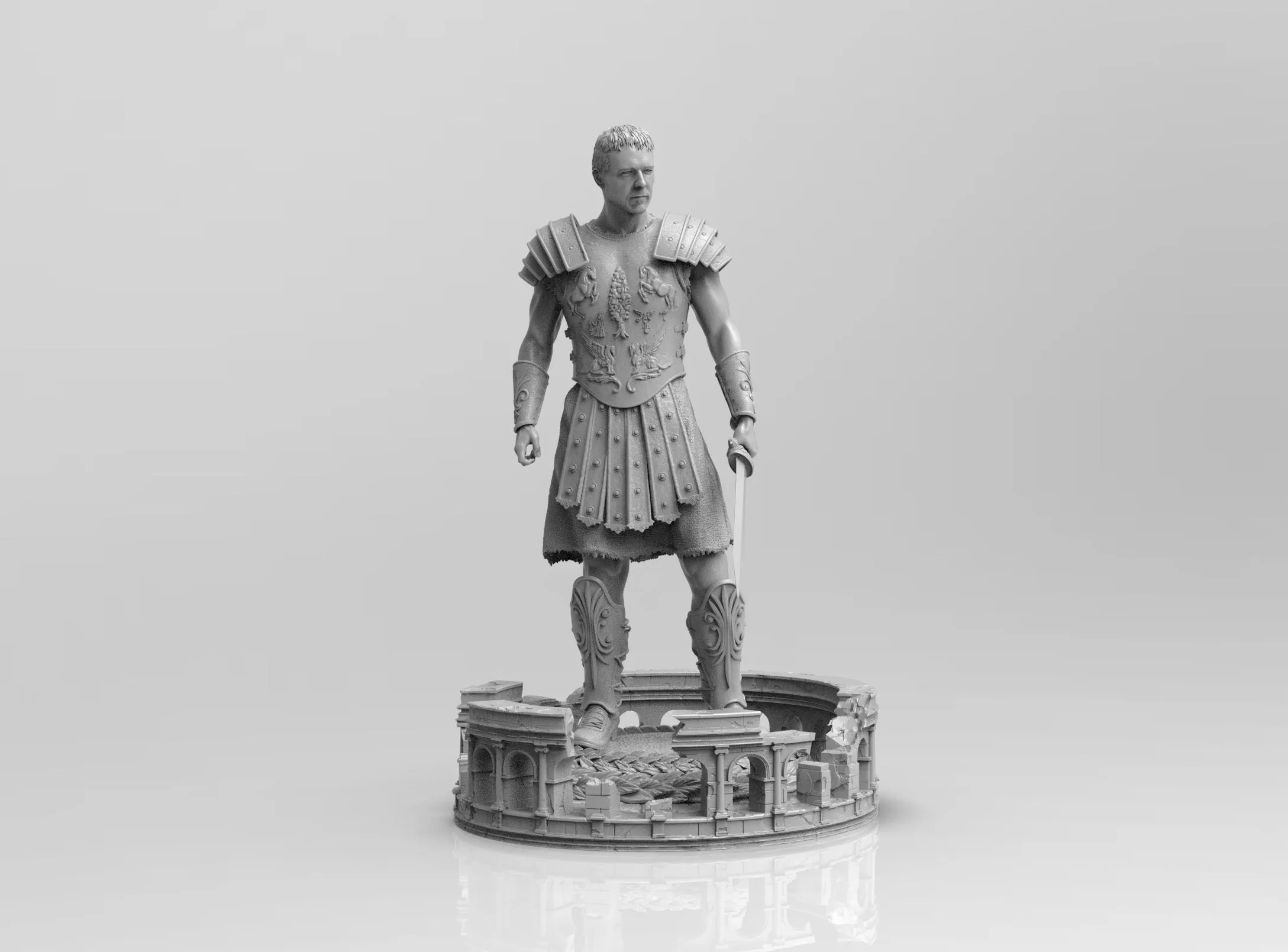 A446 - Movie character design, The Roman Warrior, Gladiator, STL 3D model design print download files