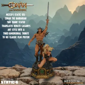 PRE-ORDER: Mezco Toyz Conan the Barbarian Static-6 Conan and Valeria 1/6 Scale Statue