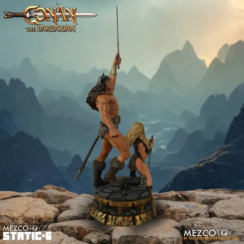 PRE-ORDER: Mezco Toyz Conan the Barbarian Static-6 Conan and Valeria 1/6 Scale Statue