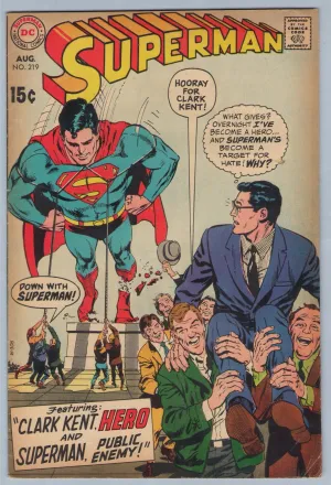 Superman 219 (Aug 1969) VG (4.0)